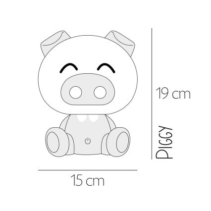 ONLI - LED-dimmbar barnnattlampa PUPPIES LED/3W/230V 19 cm gris/gul