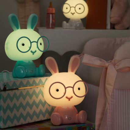 ONLI - LED Dimmbar barnnattlampa PUPPIES LED/3W/230V 22 cm kanin/blå