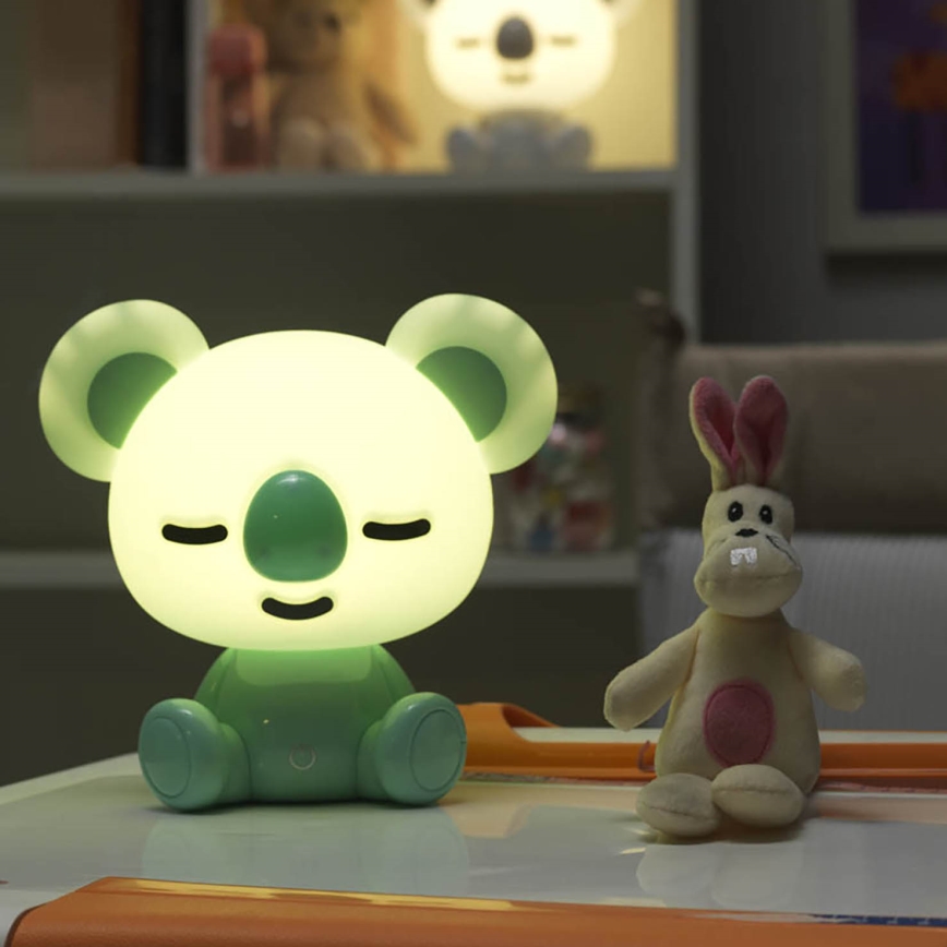 ONLI - LED dimbar nattlampa för barn PUPPIES LED/3W/230V 20 cm koala/grön