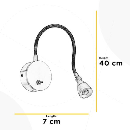 ONLI - LED Flexibel små lampor LEXI LED/1W/230V 4000K vit