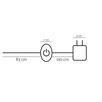 ONLI -  LED golvlampa DAFNE LED/38W/230V 4000K svart