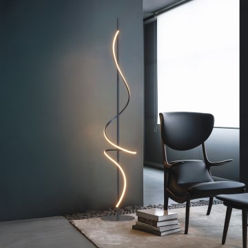 ONLI - LED golvlampa TWIST LED/24W/230V 4000K svart