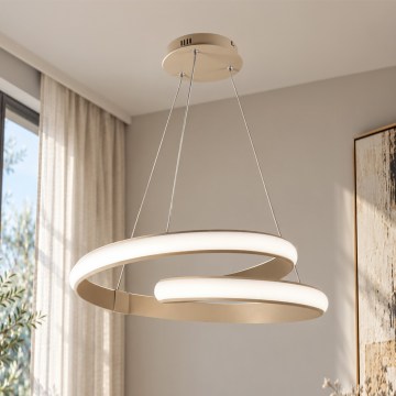 ONLI - LED-hänglampa på kabel MATISSE LED/40W/230V beige