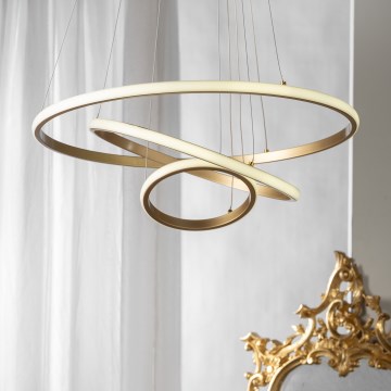 ONLI - LED-hänglampa på vajer NOELIA LED/40W/230V guld