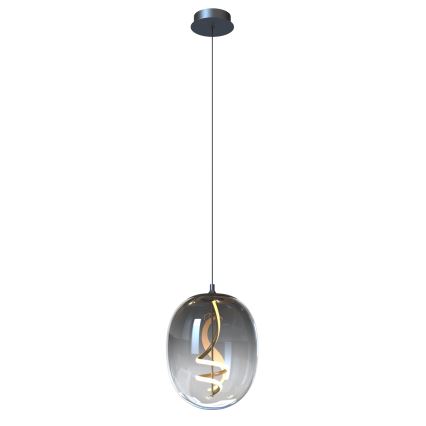 ONLI - LED ljuskrona med textilsladd LILLY LED/12W/230V 4000K svart