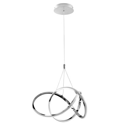 ONLI - LED ljuskrona med textilsladd LOOP LED/40W/230V 4000K skinande krom