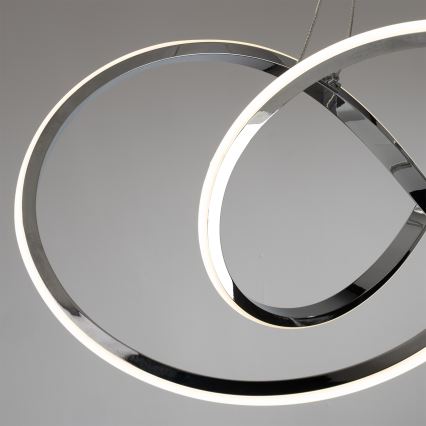 ONLI - LED ljuskrona med textilsladd LOOP LED/40W/230V 4000K skinande krom