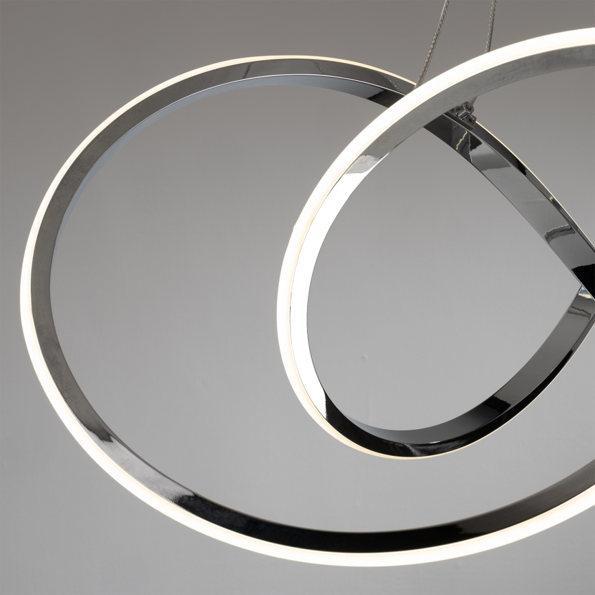 ONLI - LED ljuskrona med textilsladd LOOP LED/40W/230V 4000K skinande krom