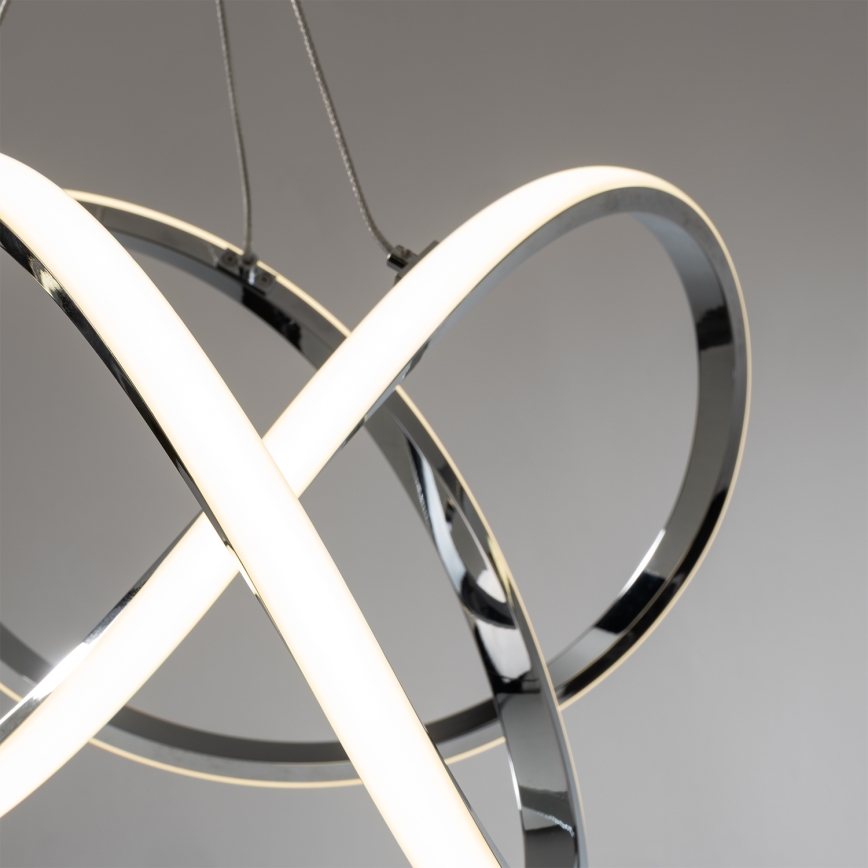 ONLI - LED ljuskrona med textilsladd LOOP LED/40W/230V 4000K skinande krom