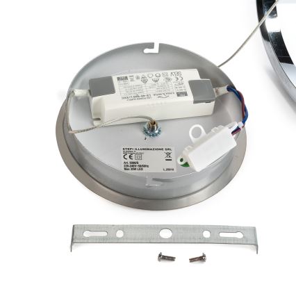 ONLI - LED ljuskrona med textilsladd LOOP LED/40W/230V 4000K skinande krom