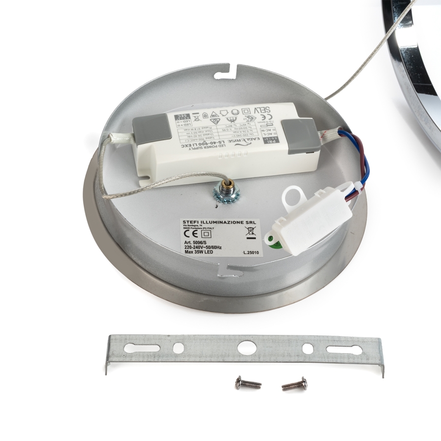 ONLI - LED ljuskrona med textilsladd LOOP LED/40W/230V 4000K skinande krom