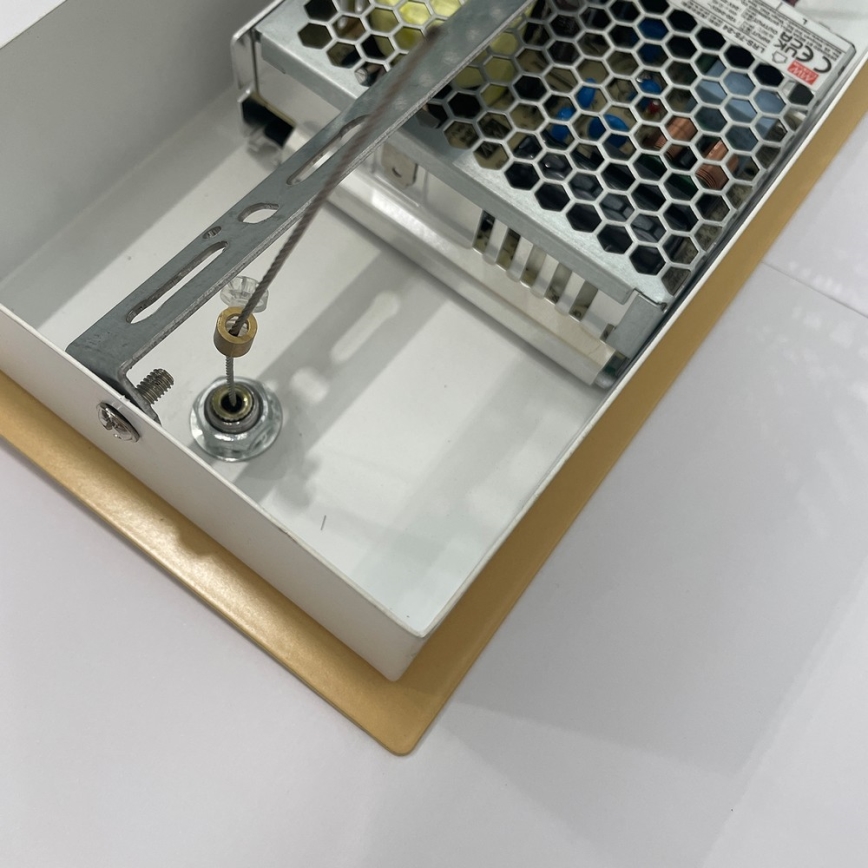 ONLI - LED ljuskrona med textilsladd NILO LED/70W/230V 4000K brun/vit