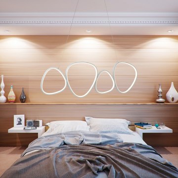 ONLI - LED ljuskrona med textilsladd ROMEO LED/48W/230V 4000K vit