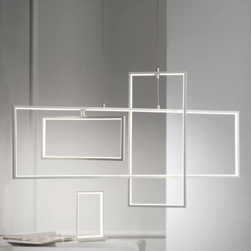 ONLI - LED ljuskrona med textilsladd SQUID LED/60W/230V 4000K vit