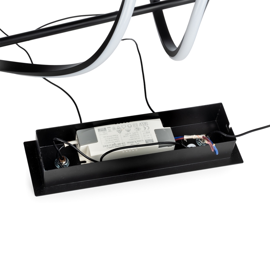 ONLI - LED ljuskrona med textilsladd TWIST LED/30W/230V 4000K svart