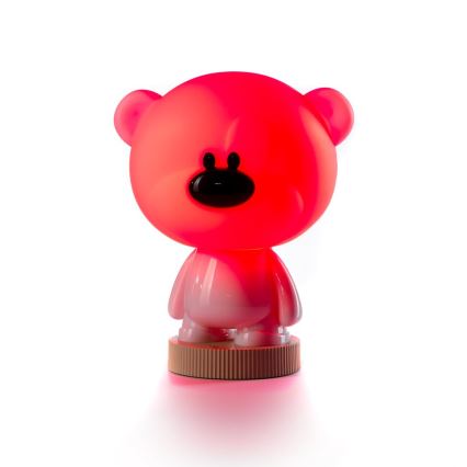 ONLI - LED RGB Barnnattlampa PUPPIES LED/3W/USB nalle 30 cm