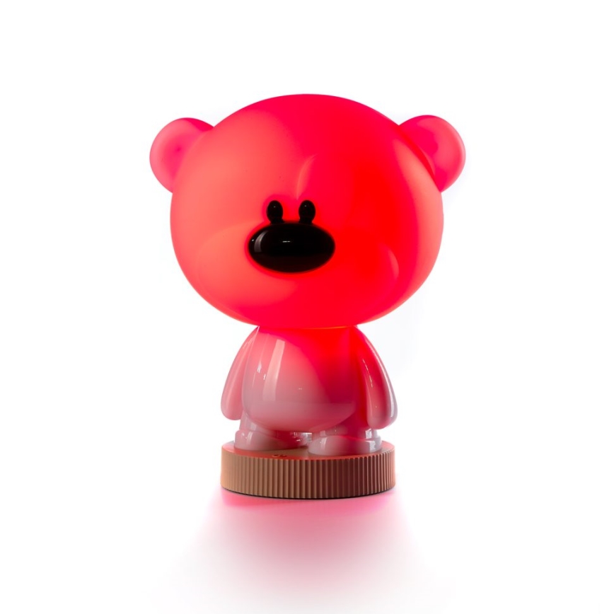 ONLI - LED RGB Barnnattlampa PUPPIES LED/3W/USB nalle 30 cm