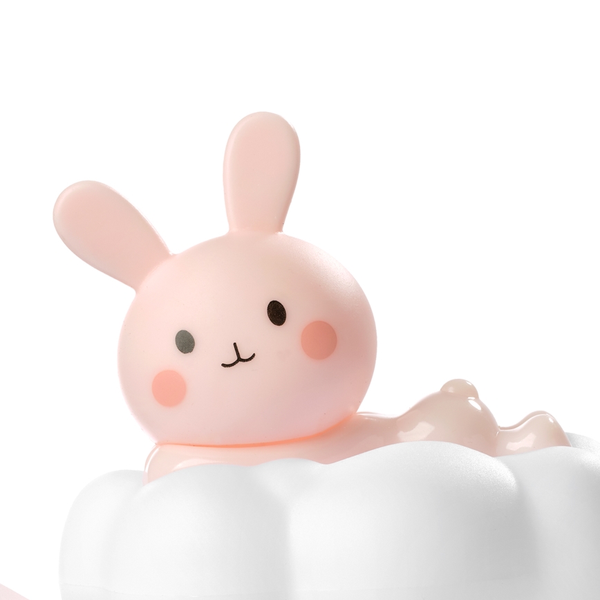 ONLI - LED-uppladdningsbar nattlampa för barn NUVOLINA LED/2,5W/5V 300 mAh kanin/rosa