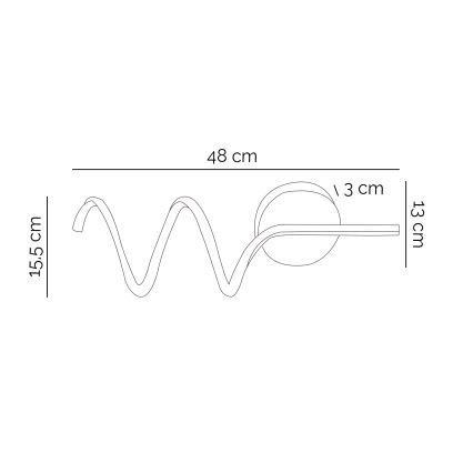 ONLI - LED väggbelysning TWIST LED/6W/230V 4000K svart