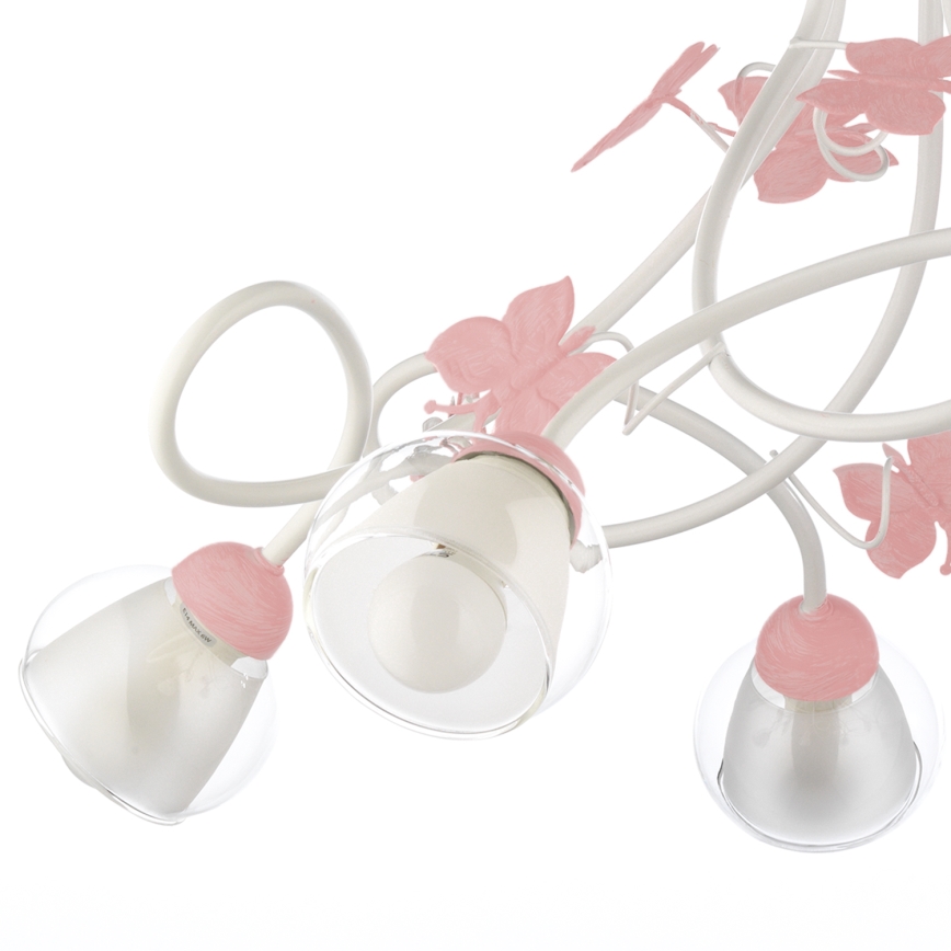 ONLI - Ljuskrona för barn BUTTERFLY 5xE14/6W/230V