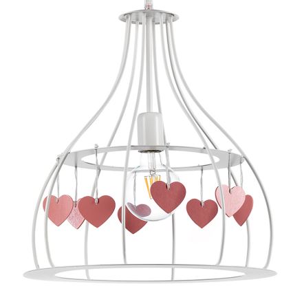 ONLI - Ljuskrona för barn TITTA 1xE27/22W/230V rosa