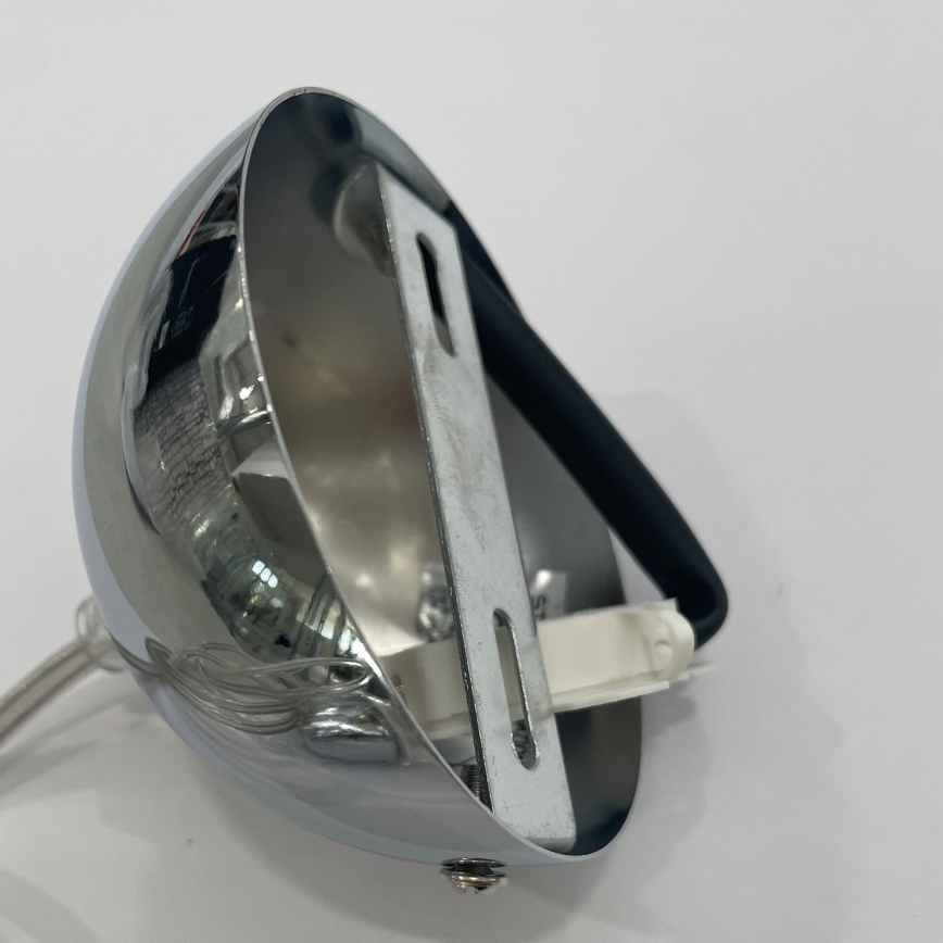 ONLI - Ljuskrona med textilsladd BRUCE 1xE27/15W/230V diameter 45 cm matt krom