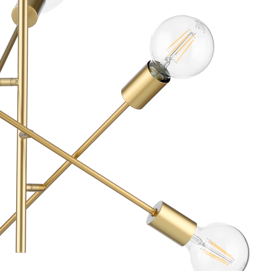 ONLI - Ljuskrona med textilsladd CROSS 6xE27/22W/230V