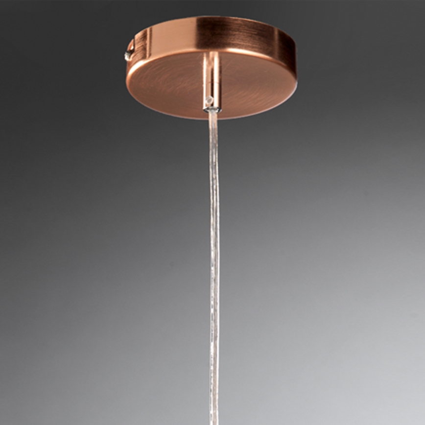 ONLI - Ljuskrona med textilsladd DODO 1xE27/22W/230V koppar