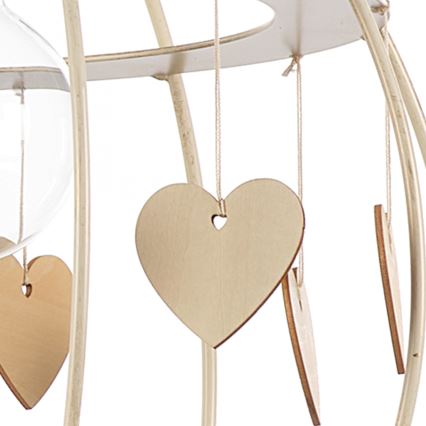 ONLI - Ljuskrona med textilsladd LEONILDE 1xE27/15W/230V beige