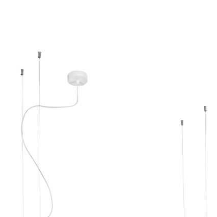 ONLI - Ljuskrona med textilsladd med hylla JEFFER 4xE27/22W/230V vit