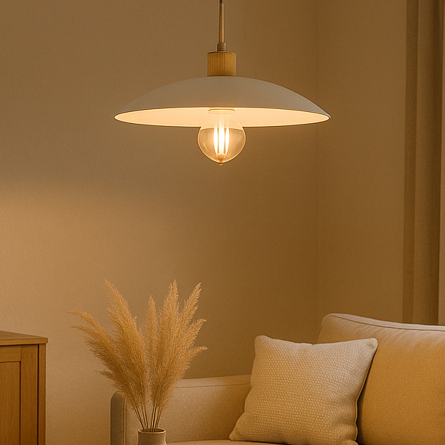 ONLI - Ljuskrona med textilsladd OHANA 1xE27/22W/230V ek