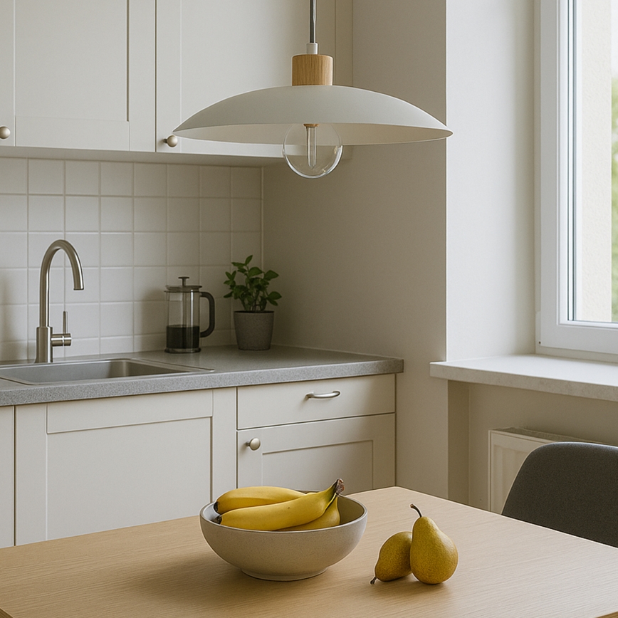 ONLI - Ljuskrona med textilsladd OHANA 1xE27/22W/230V ek