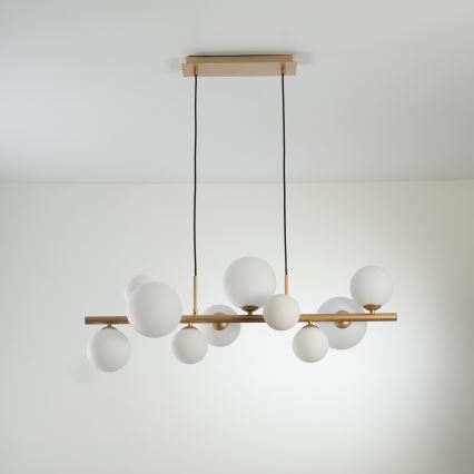 ONLI - Ljuskrona med textilsladd PALOMA 10xG9/10W/230V guld