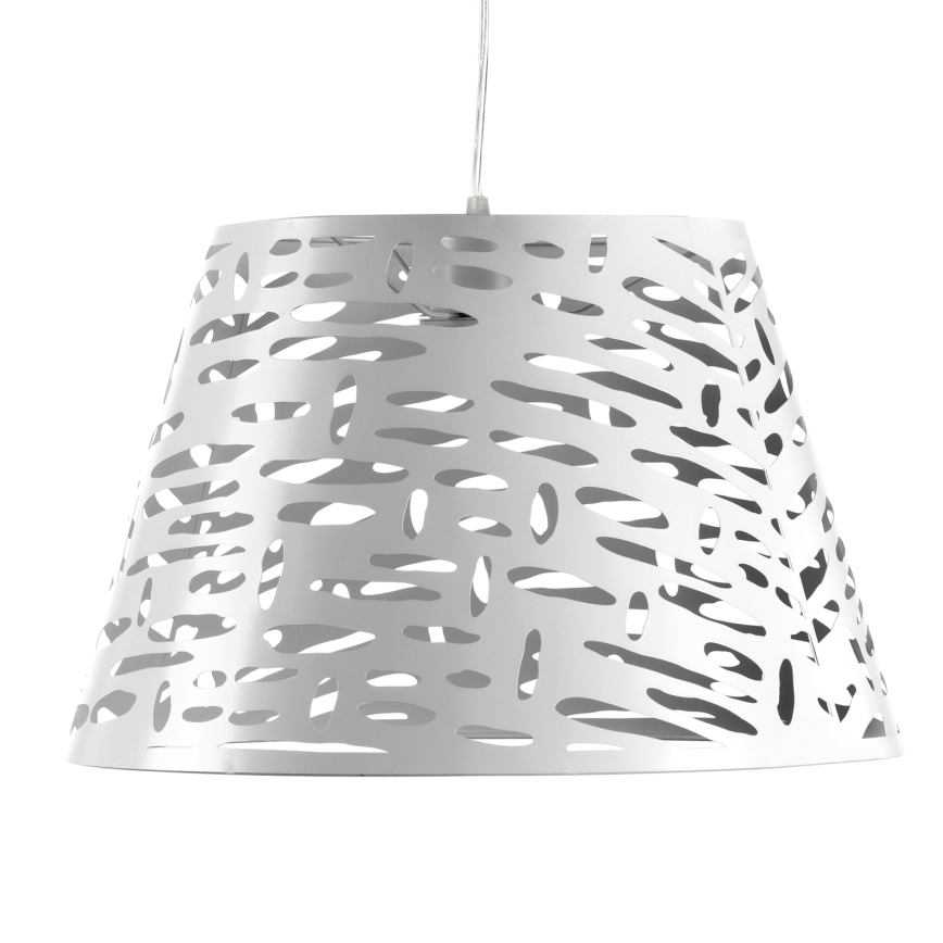 ONLI - Ljuskrona med textilsladd RICKY 1xE27/15W/230V diameter 40 cm vit