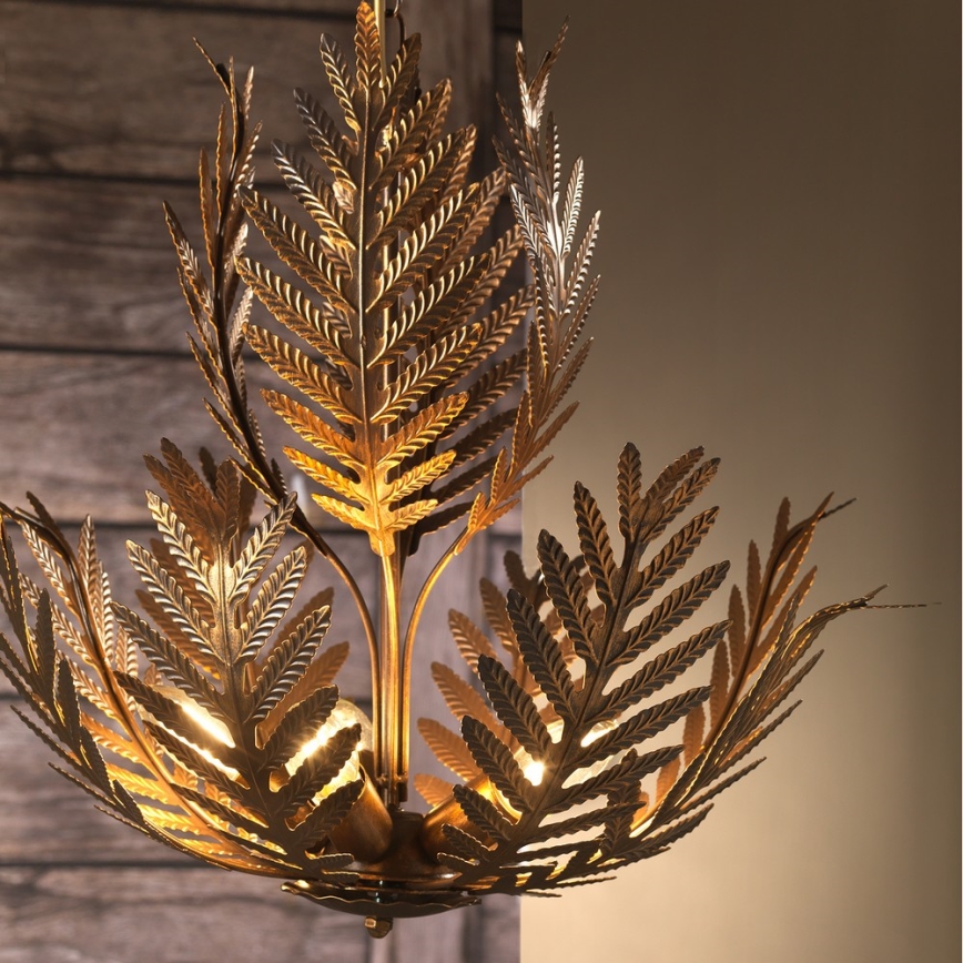 ONLI - Ljuskrona på kedja FELCE 5xE14/6W/230V brons