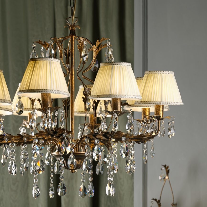 ONLI - Ljuskrona på kedja KAREN 5xE14/6W/230V brons