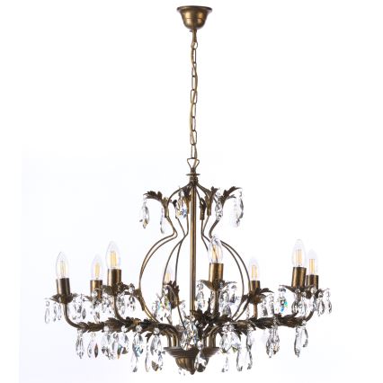 ONLI - Ljuskrona på kedja TERESA 8xE14/6W/230V brons