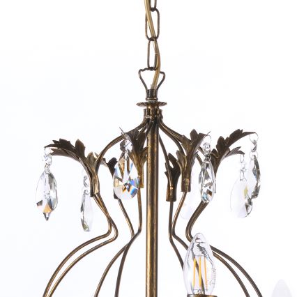 ONLI - Ljuskrona på kedja TERESA 8xE14/6W/230V brons