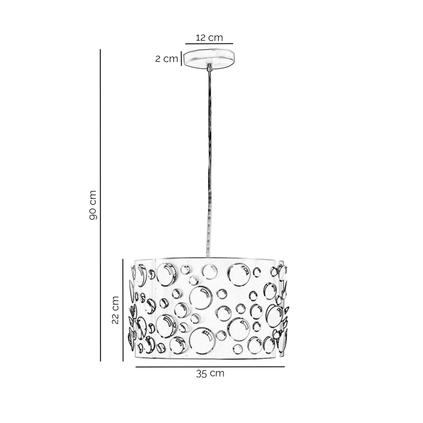 ONLI - Pendel med sladd BOLLICINE 1xE27/15W/230V vit