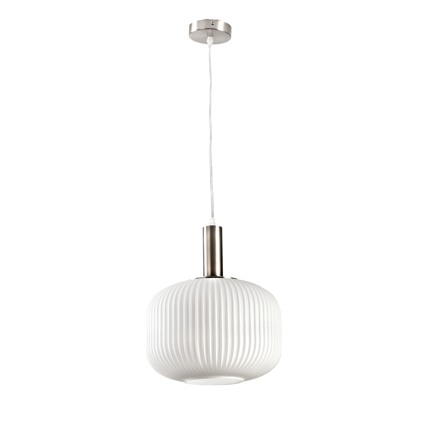ONLI - Pendellampa på sladd DOROTY 1xE27/15W/230V vit/blank krom