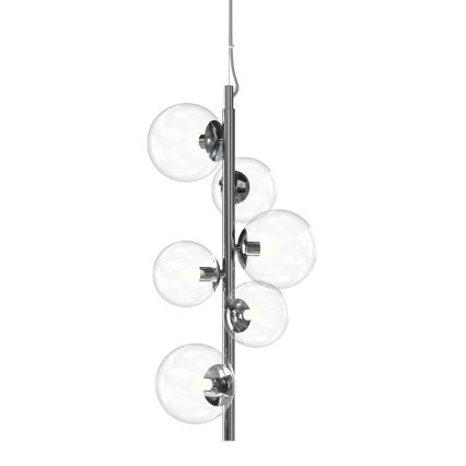 ONLI - Pendellampa på vajer KIMBERLY 6xG9/6W/230V blank krom
