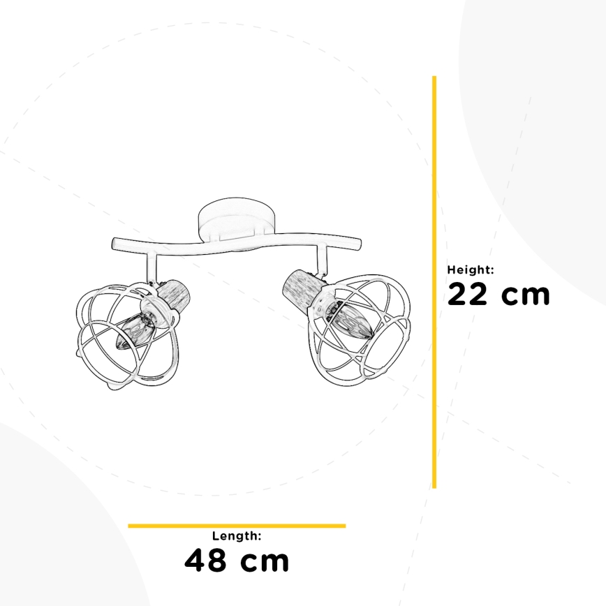 ONLI - Spotlight GINGER 2xE14/6W/230V