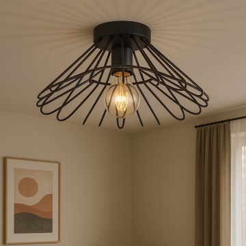 ONLI - Taklampa DUCCIO 1xE27/22W/230V diameter 60 cm svart