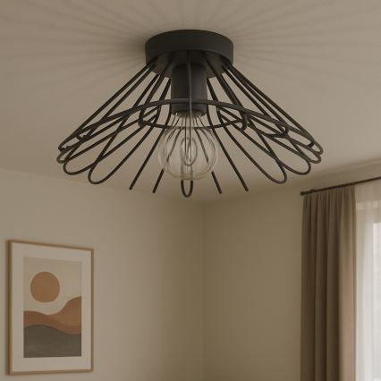 ONLI - Taklampa DUCCIO 1xE27/22W/230V diameter 60 cm svart