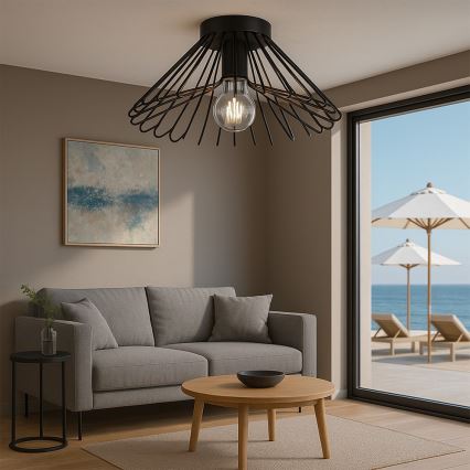 ONLI - Taklampa DUCCIO 1xE27/22W/230V diameter 60 cm svart