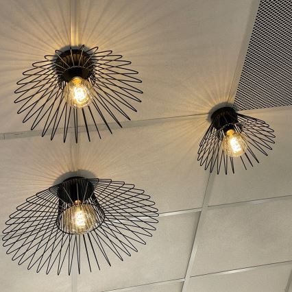 ONLI - Taklampa DUCCIO 1xE27/22W/230V diameter 60 cm svart