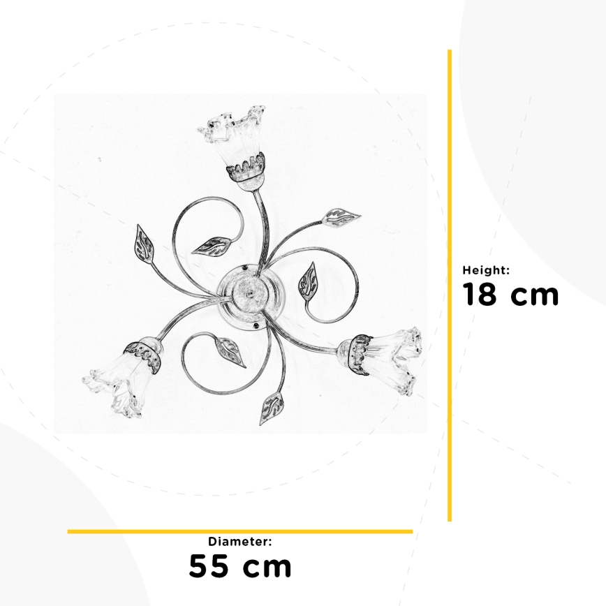 ONLI - Taklampa LANCIA 3xE14/6W/230V