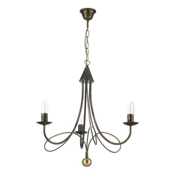 ONLI - Taklampa med kedja MILVIA 3xE14/6W/230V brons