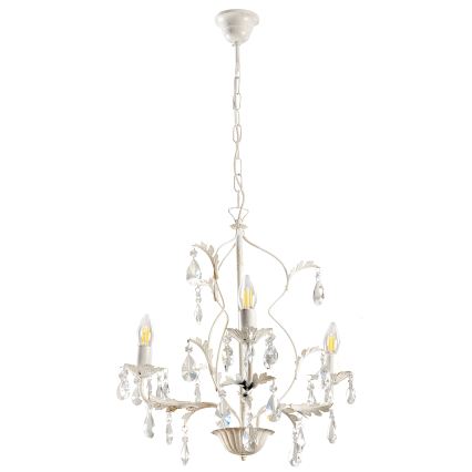 ONLI - Taklampa med kedja TERESA 3xE14/6W/230V vit