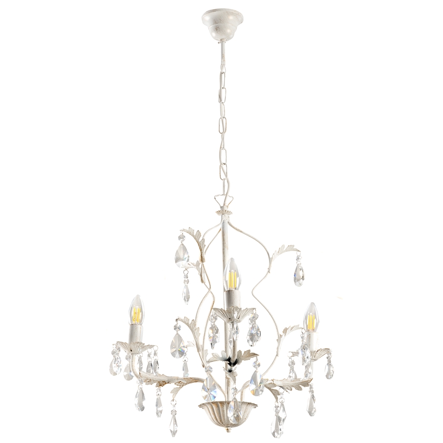 ONLI - Taklampa med kedja TERESA 3xE14/6W/230V vit